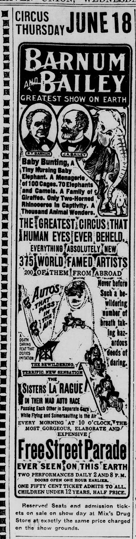 The circus comes tomorrow