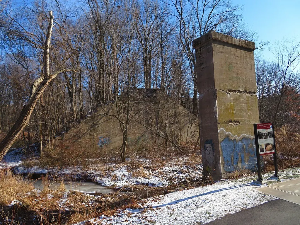 Connecticut Company trolley bridge remains