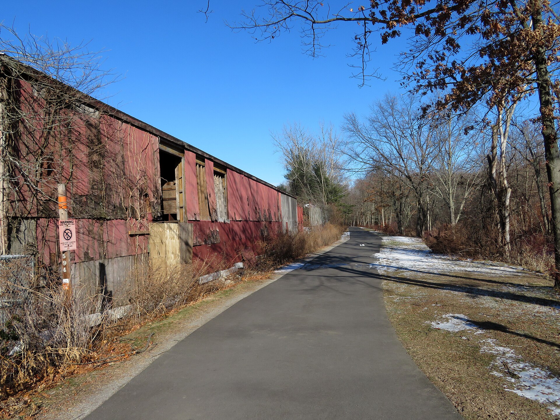 Farmington Canal Trail in Cheshire, December 2017