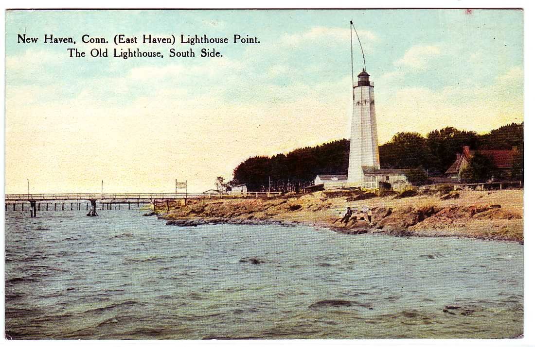 PostcardLighthouseSouthSideEastHavenCT