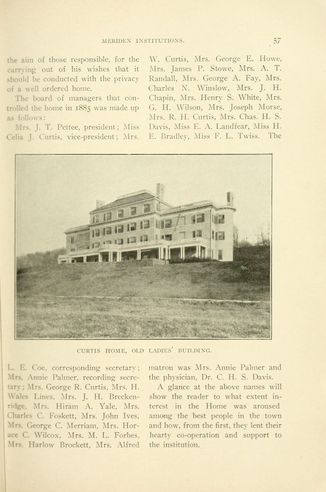 Curtis Home, elderly women’s building