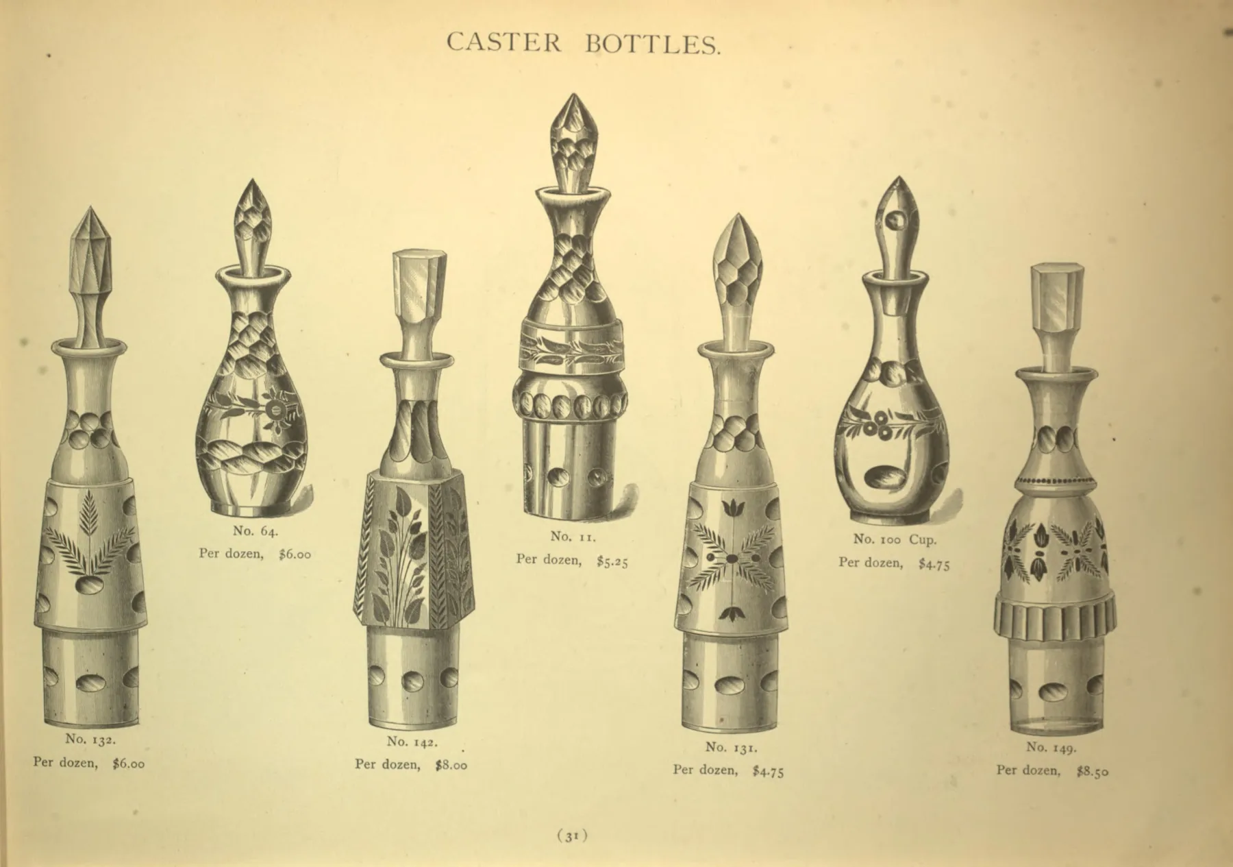 Caster bottles