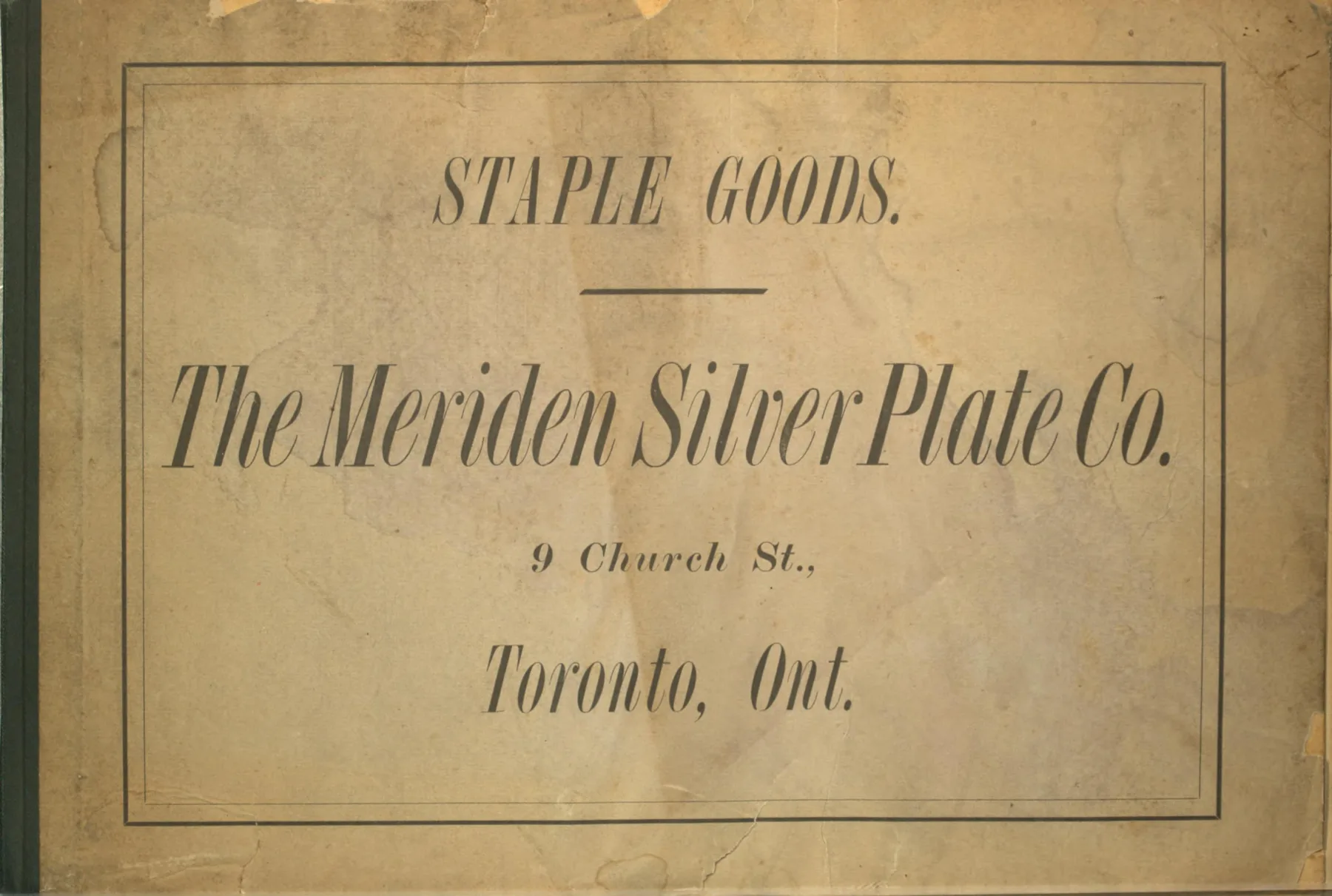 Meriden Silver Plate catalog cover