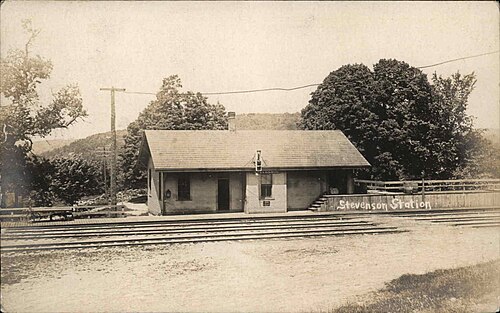 Stevenson station postcard