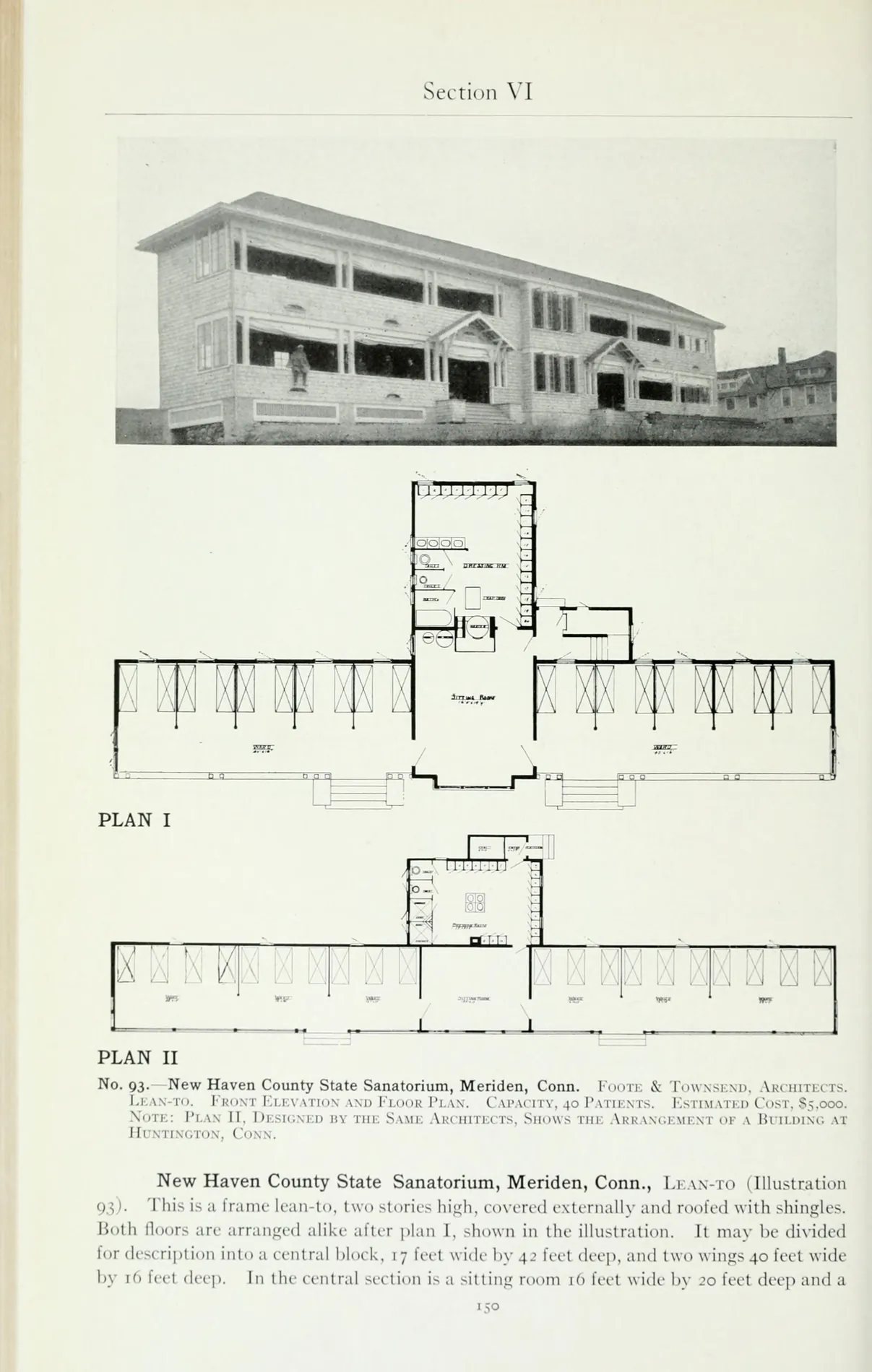 Meriden lean-to ward building