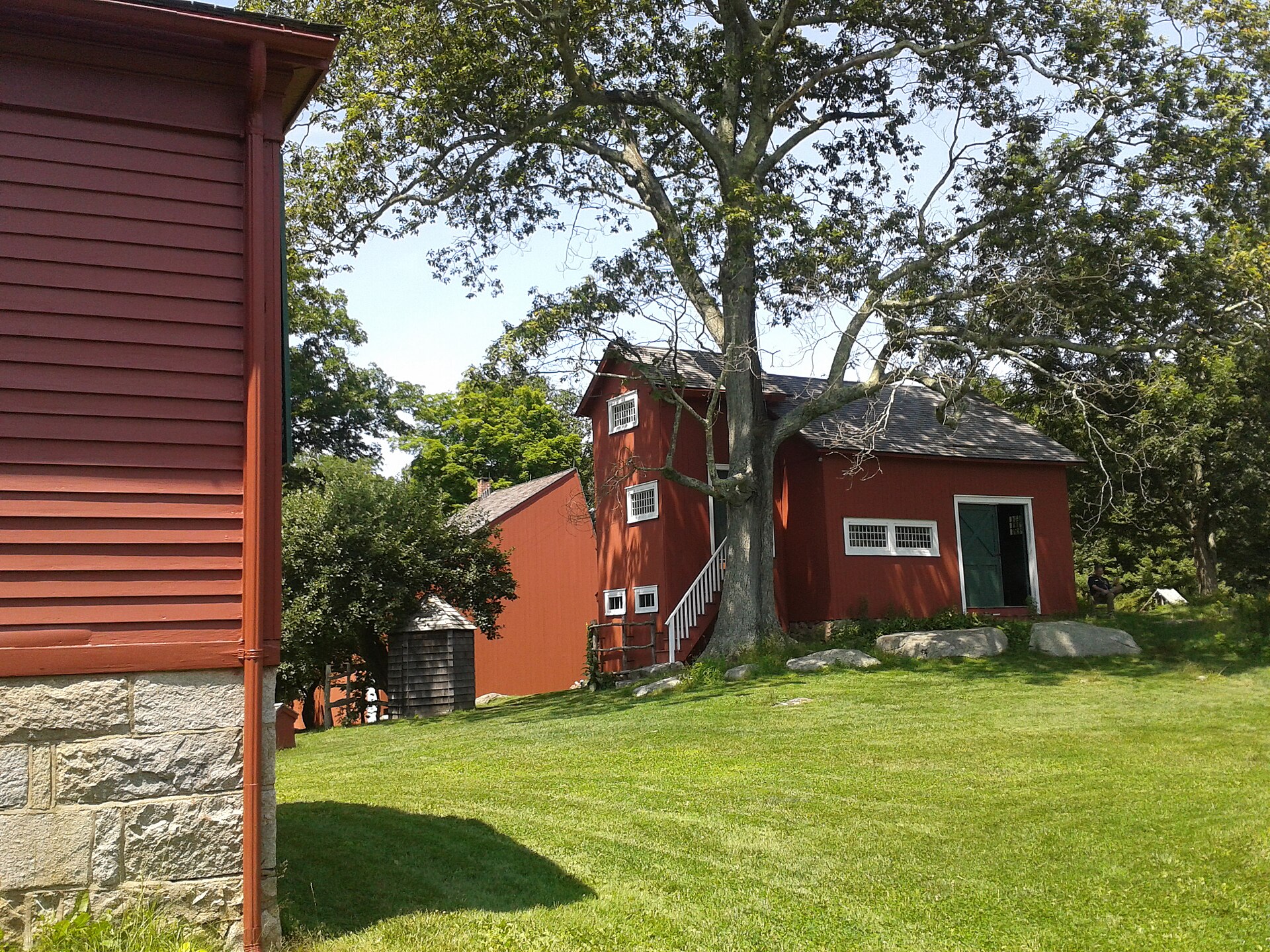 Weir Farm National Historic Site - Weir Studio, Young Studio behind, from corner of Weir Farmhouse