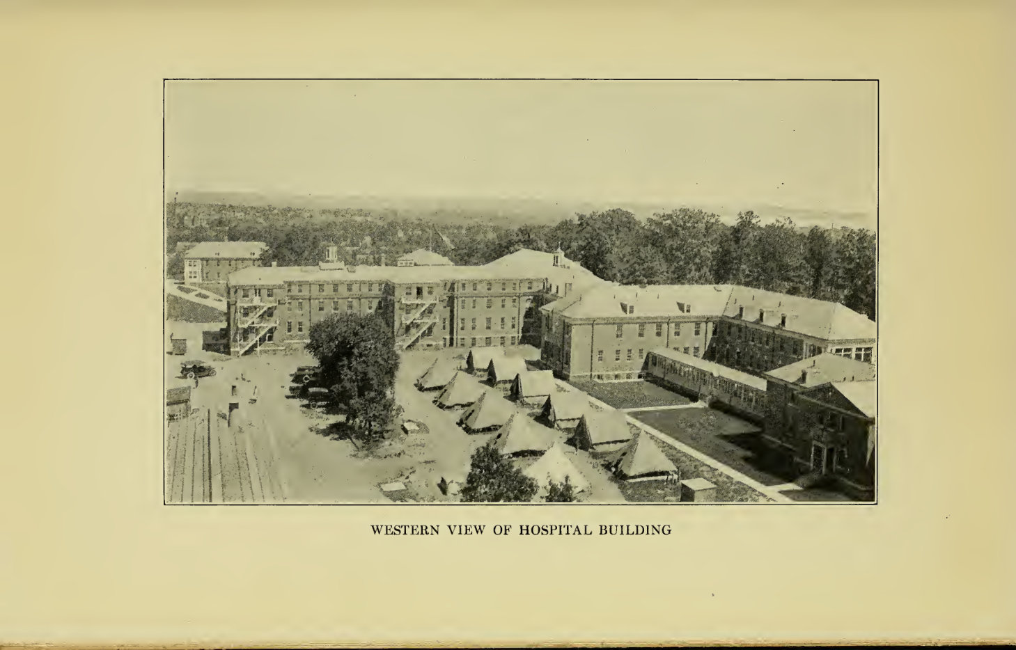 The hospital from the west