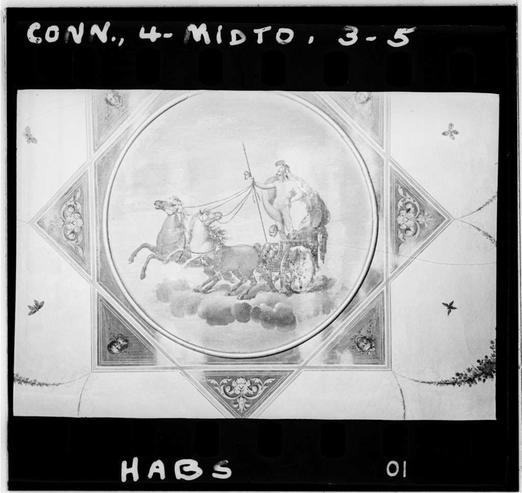 CEILING OF FIRST PARLOR - Richard Alsop House, Middletown, Middlesex County, CT