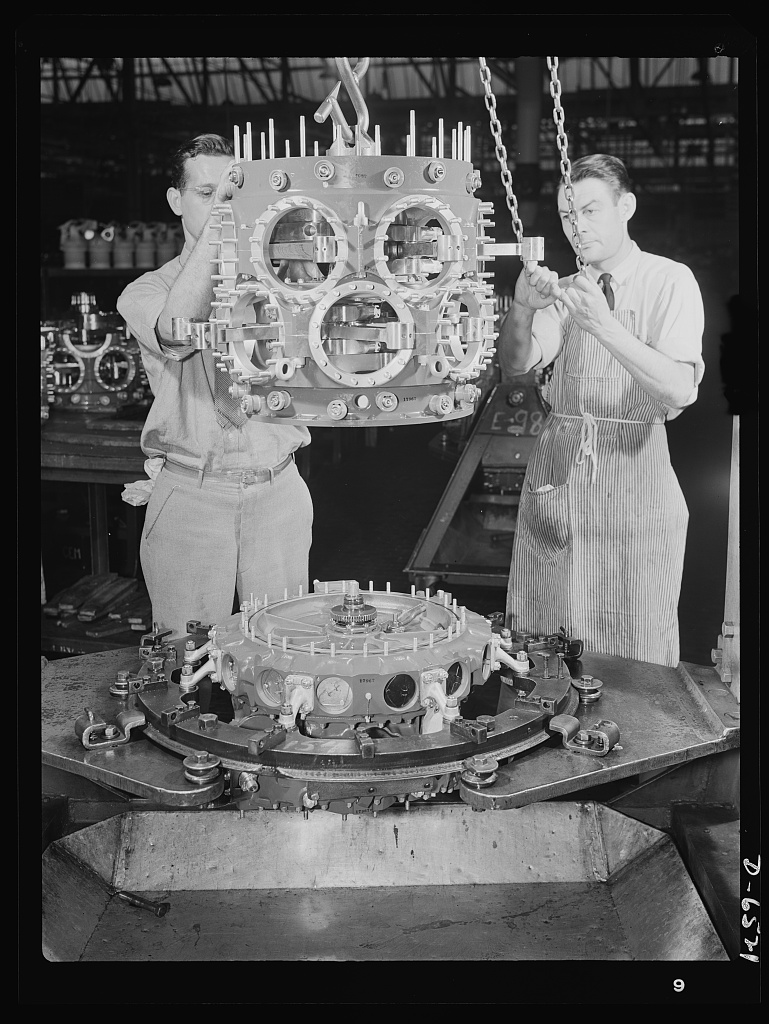 Lowering an engine power-section assembly