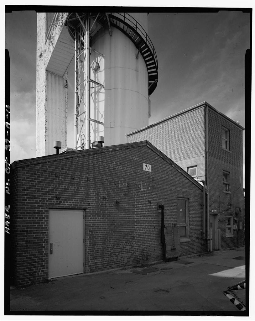 View, looking northwest from left to right, showing pump room and dressing room