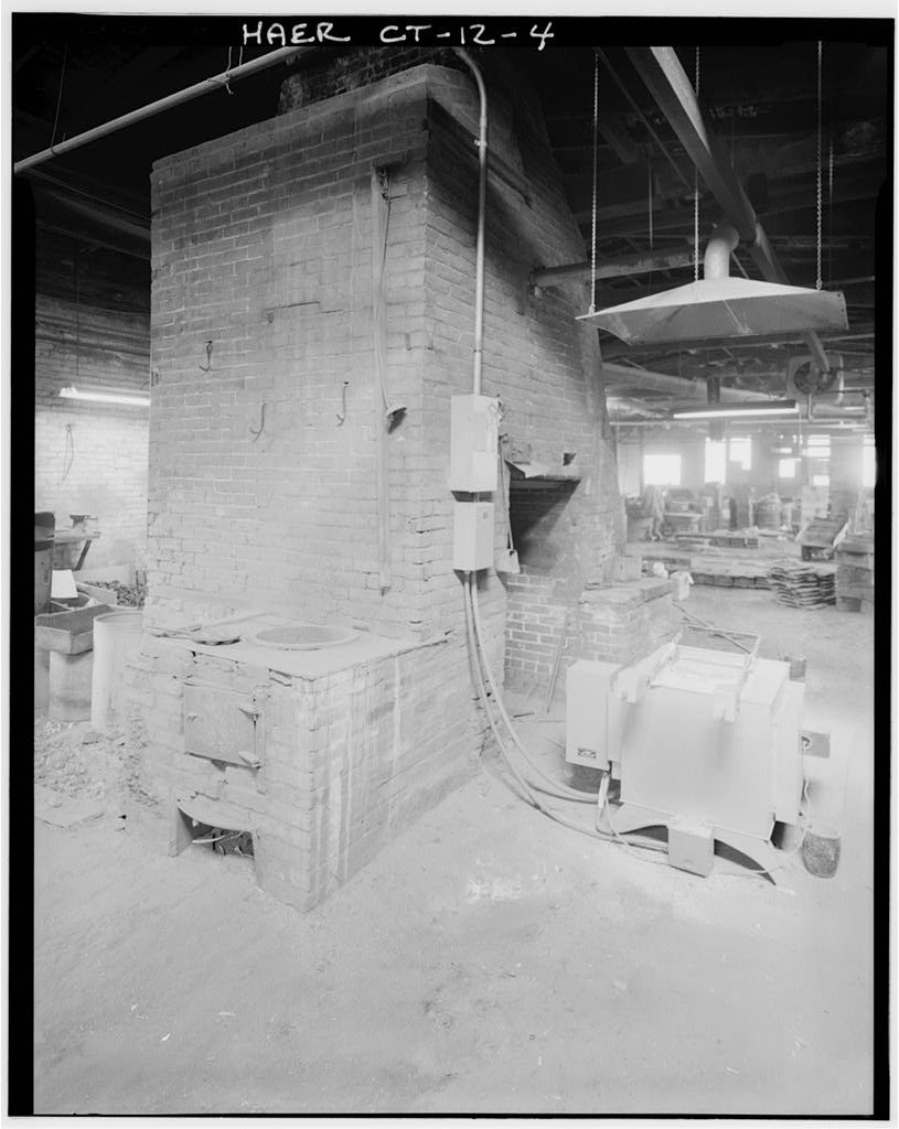 DETAIL VIEW OF PIT FURNACE - Bevin Brothers Bell Shops, Bevin Court, East Hampton, Middlesex County, CT