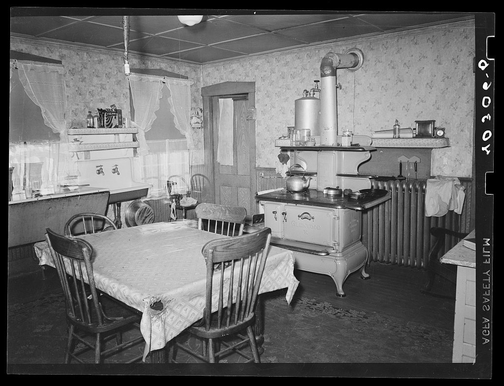 Tolland County, Connecticut. The kitchen on the Schneider farm
