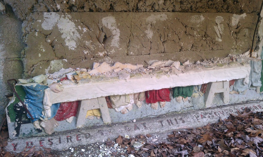 A weathered religious relief — 2012