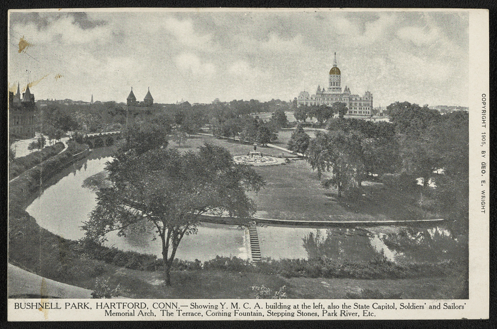 Bushnell Park panorama, 1905 · 1905.