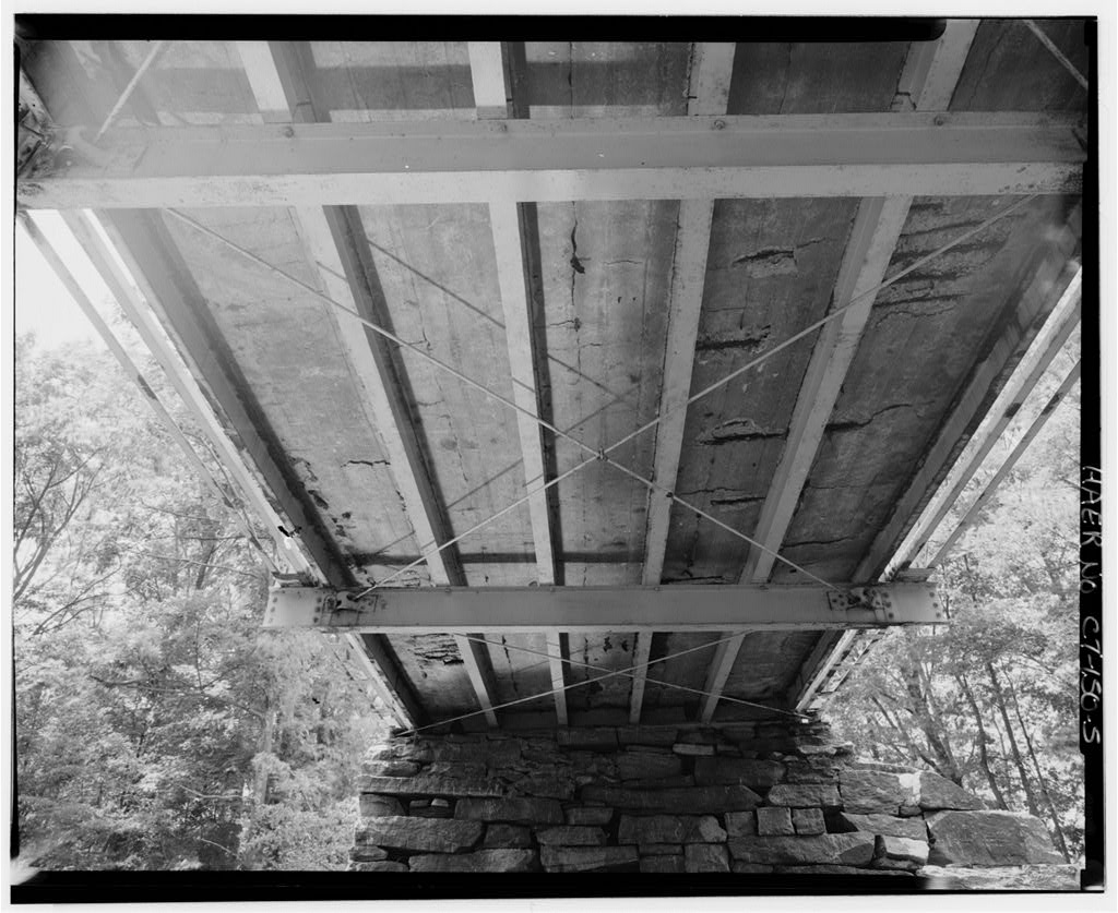 View west, substructure, east span, typical floor detail