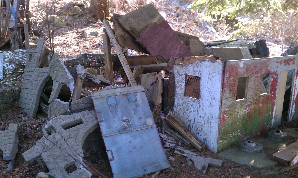The miniature village before restoration — 2012