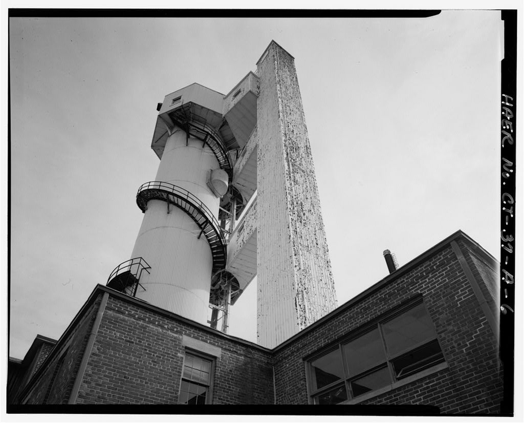 View of escape training tank, looking southeast